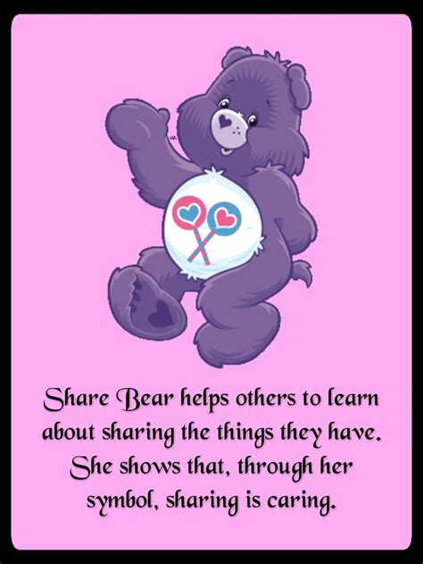 Share Bear helps others to learn about sharing the things they have ...