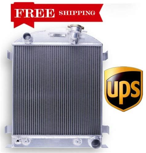 3 Row 44mm Aluminum Radiator For 1932 Ford Chopped Hot Rod W Chevy 350