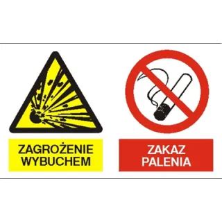 Znak 22 strefa zagrożenia wybuchem na płycie PCV NB008 sklepbhpippoz pl