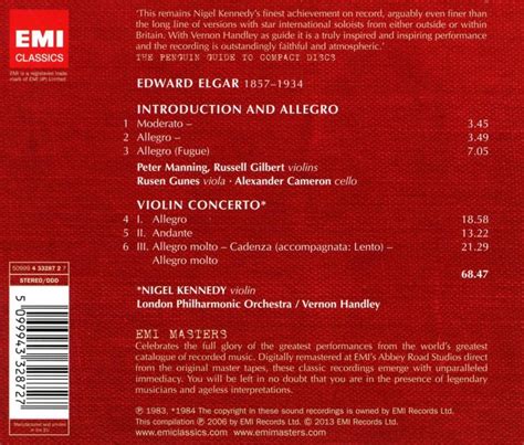 Elgar Violin Concerto Vernon Handley Cd Album Muziek Bol