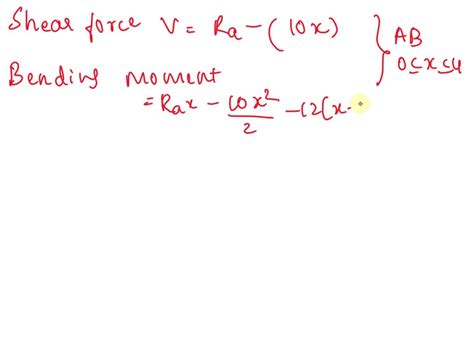 Solved Given The Following Beam Loading A Solve For The Support