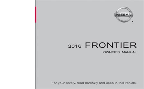 2016 Nissan Frontier Owners Manual Pdf Manual Directory