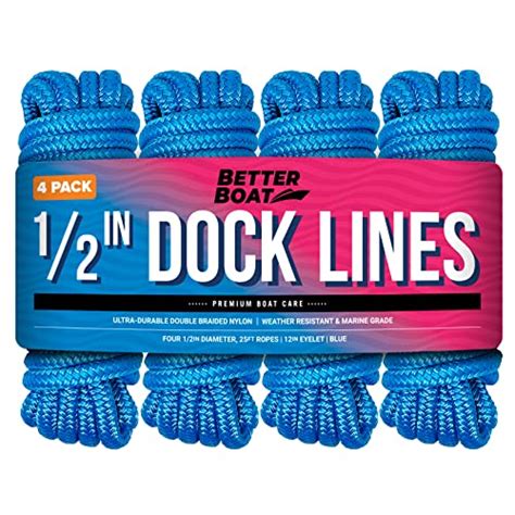 Boat Dock Lines And Rope Boat Ropes For Docking 12″ Line Braided Mooring