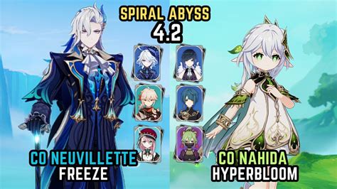 NEW Spiral Abyss 4 2 Floor 12 9 C0 Neuvillette Freeze C0 Nahida