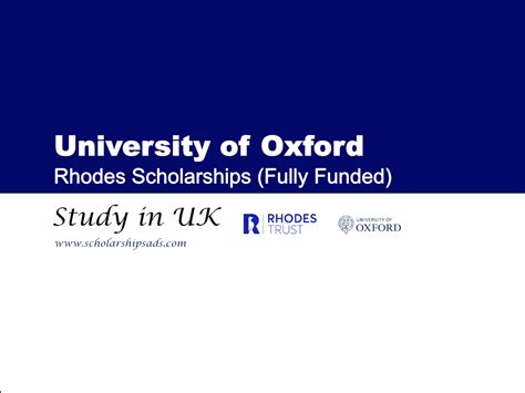 Rhodes Scholarships At Oxford University 2024 25 UK Bursaries Room