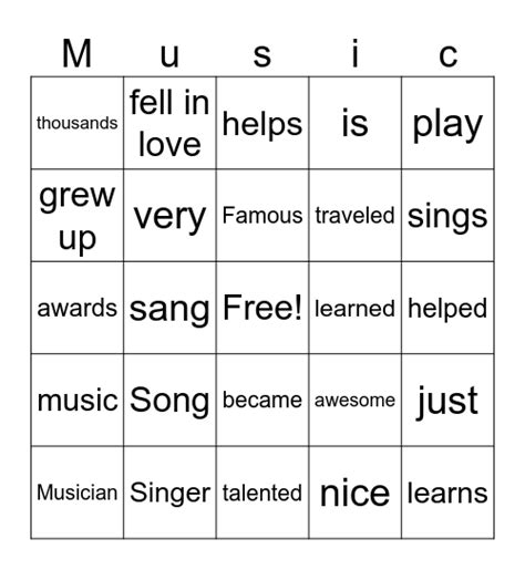 Jon Batiste Bingo Card