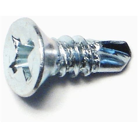 Midwest Fastener 8 18 X 1 2 In Zinc Plated Steel Phillips Flat Head Self Drilling Screws Do