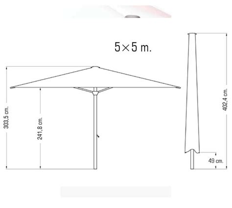 Parasol Aluminio L Nea Forte Conva X Acr Lico Forte