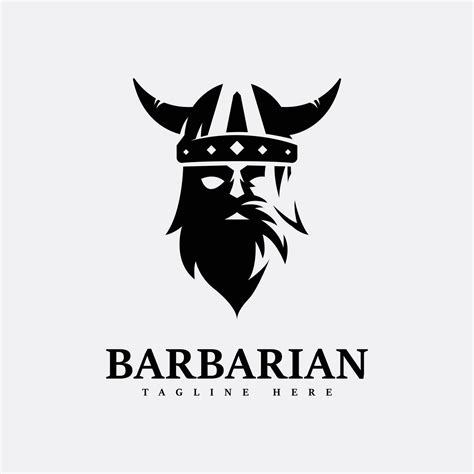 barbarian silhouette character template logo illustration 36423525 ...