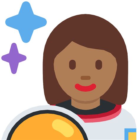 Woman Astronaut Medium Dark Skin Tone Vector Svg Icon Svg Repo