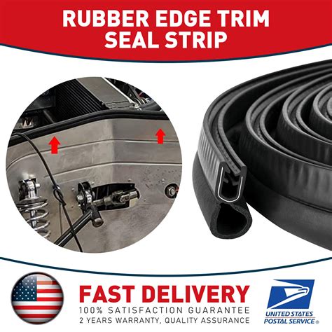 Ft U Shape Rubber Seal Weather Strip Door Edge Moulding Trim For