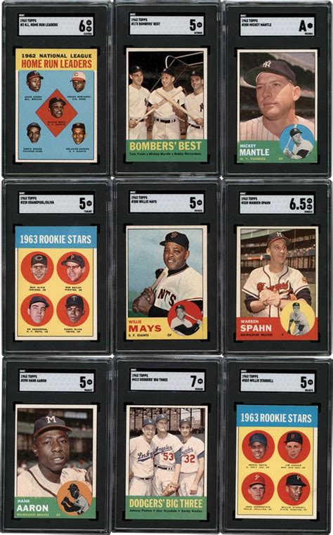 1963 Topps Baseball Near Complete Set 570 576