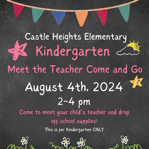 Kindergarten Meet The Teacher Castle Heights Elementary School