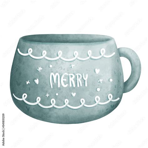 christmas coffee mug Stock Illustration | Adobe Stock