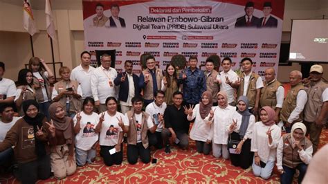 Relawan Digital Optimis Menangkan Prabowo Gibran Di Sulawesi Utara