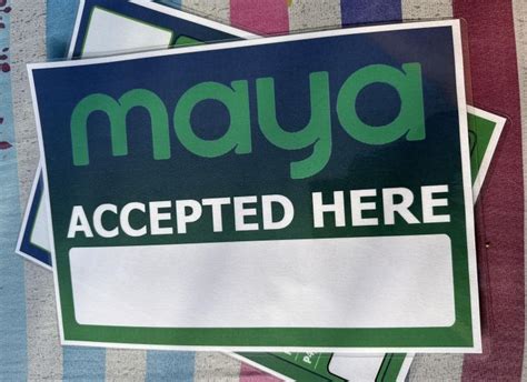 MAYA ACCEPTED HERE Signage Laminate A4 Size Lazada PH