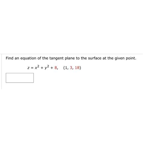 Solved Find an equation of the tangent plane to the surface | Chegg.com