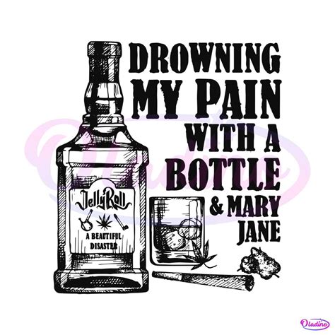 Bottle And Mary Jane Jelly Roll SVG Country Music SVG File