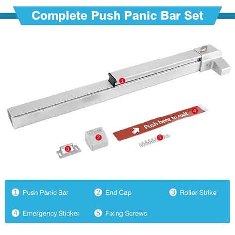 Ironwalls Panic Bars For Exit Doors Stainless Steel Commercial