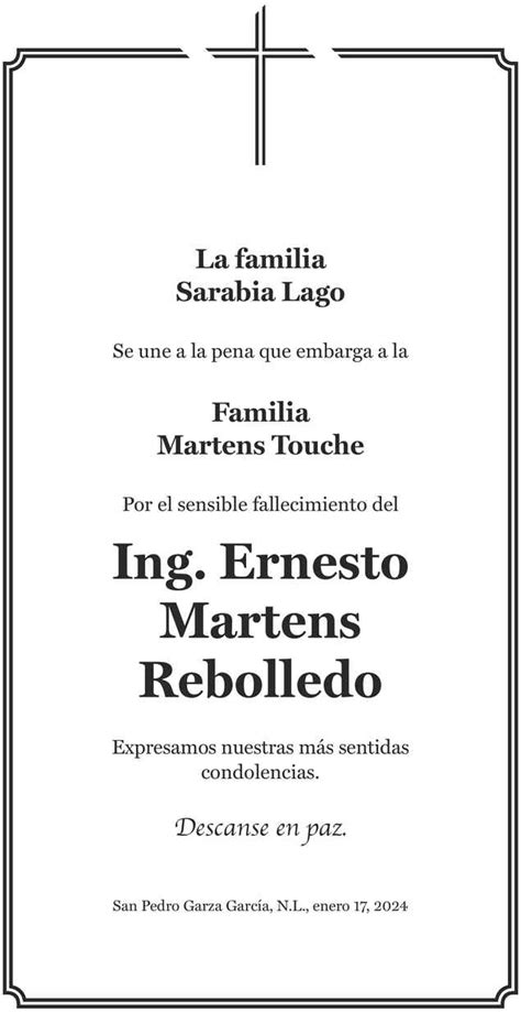 Ing Ernesto Martens Rebolledo Obituario Esquela