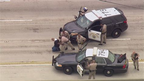 Pursuit Suspect Surrenders On 405 Freeway After Long Chase Youtube