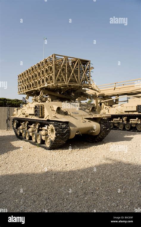 Sherman Multiple Rocket Launcher Tank At The Israeli Armored Corps