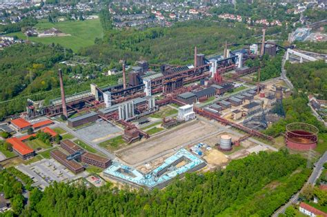 Essen Aus Der Vogelperspektive Technische Anlagen Im Industriedenkmal