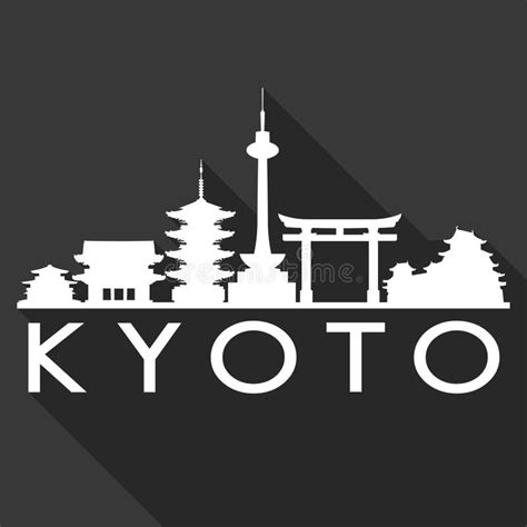 Kyoto Silhouette Design City Vector Art Stock Vector Illustration Of