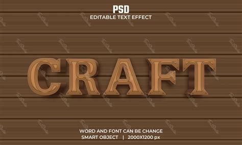 Effet De Texte Artisanal Fichier PSD Photoshop Gratuit