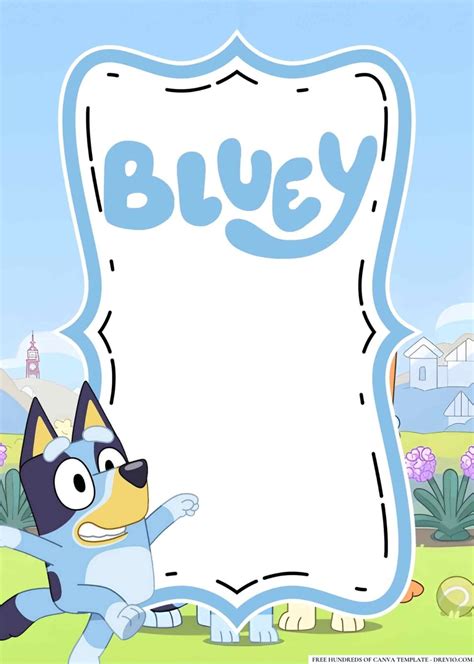 Free Bluey Birthday Canva Templates 2 Download Hundreds Free