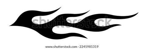 Racing Flame Car Sticker Tribal Fire Stock Vector Royalty Free