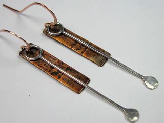 Mixed Metal Rustic Dangle Earrings Stacy Deline Flickr