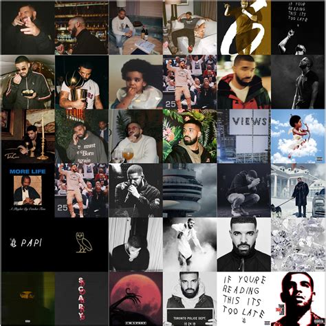 60pcs Drake Wall Collage Digital Drizzy Aesthetic Album Art Etsy