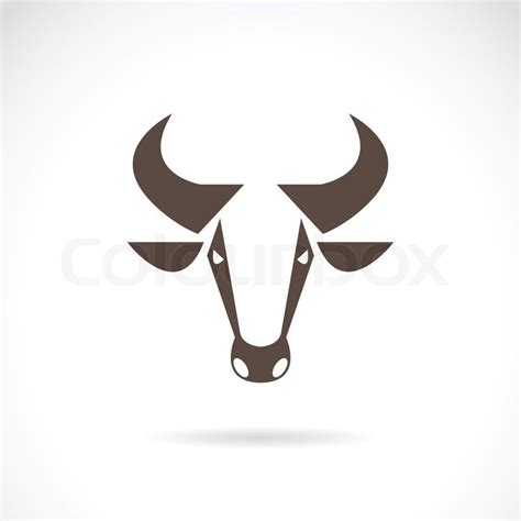 Vector image of an cow head on white background | Stock Vector | Colourbox