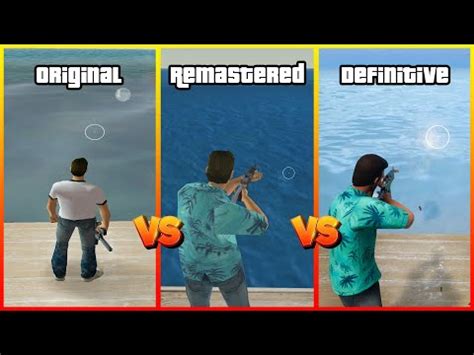 Gta Vice City Original Vs Remastered Vs Definitive Edition Water Vs