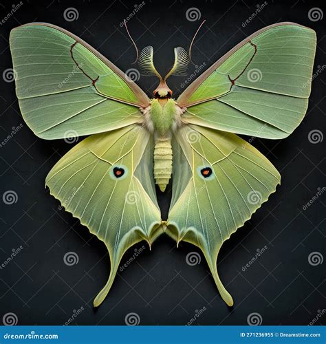 Luna Moth Actias Luna Butterfly. Beautiful Butterfly in Wildlife ...