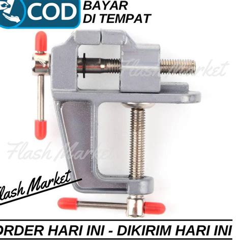 Jual Bonus Menarik Catok Meja Ragum Mini Clamp Penjepit Kayu Besi