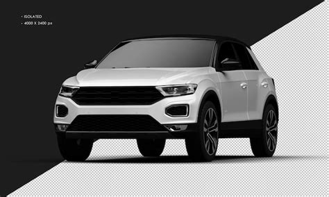 Coche Deportivo Suv De Ciudad Moderna Blanco Brillante Realista Aislado