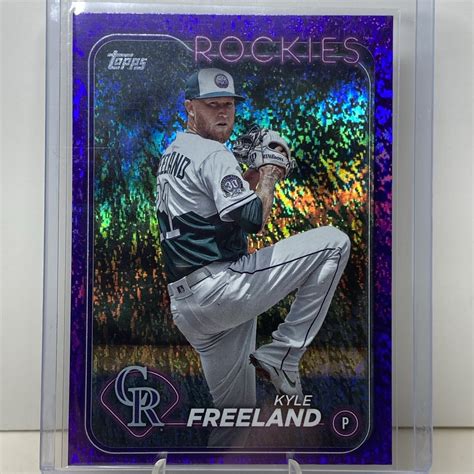 2024 Topps Series 1 Kyle Freeland Purple Holofoil 799 Rockies Color