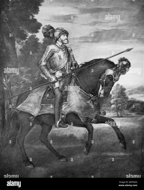 Charles V Holy Roman Emperor Here At The Battle Of Muehlberg Stock