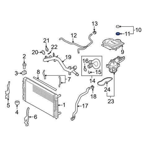 Audi OE 1H0121687A - Engine Coolant Reservoir Cap Seal