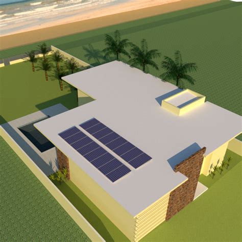 Projeto tridimensional residencial Multi Energia Construção