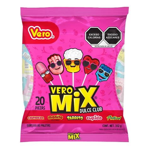 Surtido De Paletas Vero Mix Dulce Club Pzas G Bodega Aurrera