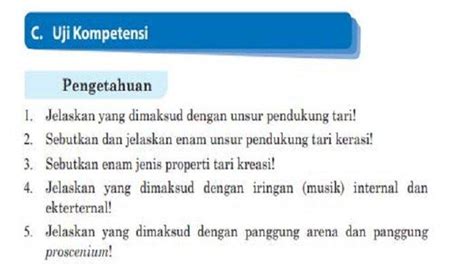 Soal Kunci Jawaban Seni Budaya SMP Kelas 9 Kurikulum 2013 Bab 6