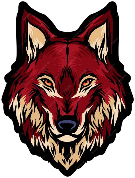 Premium Vector | Wolf face illustration wild face vector