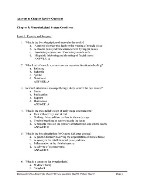 Answers To Chapter Review Questions Chapter 3