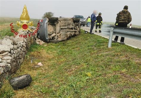 Violento Scontro Tra Due Auto Sulla Ozieri Chiaramonti Una Vola Fuori