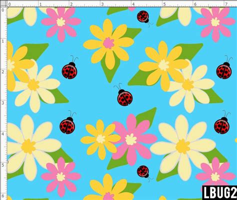 Ladybug Fabric Insect Fabric Summer Fabric Custom Printed Etsy