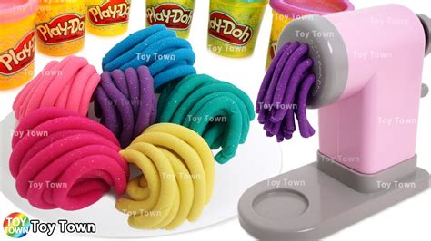 Learn Colors Play Doh Toy Pasta Machine Playset Making Spaghetti Play