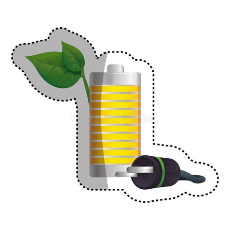 Green Energy Battery Stock Illustration Illustration Of Lines